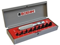 BOEHM JLB210 Locheisensatz - 1 Spannzange + 9 Locheisen Ø 2-10mm