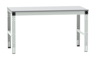 ESD-Arbeitstisch MULTIPLAN Standard Grundtisch mit Melaminplatte, BxTxH = 2000 x 800 x 763-873 mm | LMK3128.7035