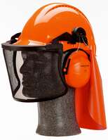 3M™ Forstwirtschaft-Helmkombination, G3000 Orangefarbener Helm, H31 Kapselgehörschützer, Netzvisier, G3000MOR31V5J-FPA