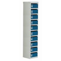 Post box lockers - Personal post, blue with 10 compartments