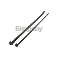 Black & white resealable plastic cable ties