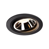 LED Deckeneinbauleuchte NUMINOS DL L, 3000K, IP20, dreh-/schwenkbar, 55°, 2200lm, UGR 19, schwarz/chrom