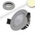 Outdoor LED Einbaustrahler CRI >90, IP65, 8cm, 8W 3000K 650lm 36°, schwenkbar, dimmbar, Silber