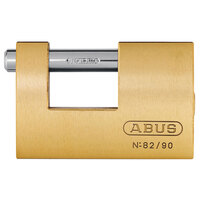 ABUS 32442 82/90mm Monoblock Brass Shutter Padlock Carded