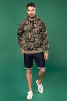 Pulóver Kariban férfi férfi, olive camouflage, XL
