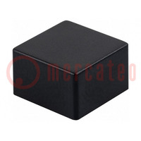 Button; push-in; 5.5mm; -25÷70°C; square; black; 9x9mm