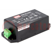 Power supply: switching; for building in,modular; 60W; 24VDC