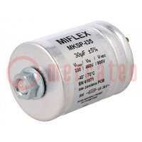 Capacitor: polypropylene; 30uF; Leads: M6 screws; ESR: 4.9mΩ; ±5%