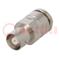 Connector: C; plug; female; silver plated; Insulation: PTFE; 50Ω