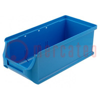 Pojemnik: kuweta; plastik; niebieski; 102x215x75mm