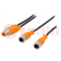 T adapter; M12 male,M12 female x2; A code-DeviceNet / CANopen