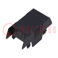 Cover; for enclosures; UL94HB; Series: EH 35; Mat: ABS; black; 35mm
