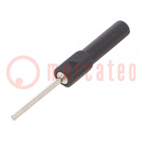 Probe tip; 19A; black; Tip diameter: 2mm; Socket size: 4mm