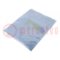 Sac de protection; ESD; L: 254mm; W: 203mm; Thk: 75um; 100pc; <10GΩ