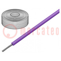 Wire; SiF; 1x0.25mm2; stranded; Cu; silicone; violet; -60÷180°C