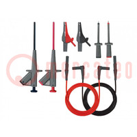 Test leads; Wire insul.mat: PVC; red and black; 4mm
