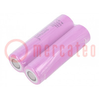 Re-battery: Li-Ion; 18650,MR18650; 3.63V; 2600mAh; Ø18.4x65mm; 10A