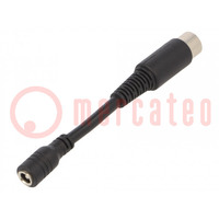 Adapter; Dugvilla: egyenes; Bem: 5,5/2,1; Kim: DIN 5pin