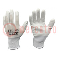 Protective gloves; ESD; L; white; <10MΩ