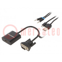 Convertisseur; HDMI 1.4; D-Sub 15pin HD prise,HDMI socle; 0,15m