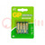Pile: zinc-carbone; 1,5V; AAA,R3; non-rechargeable; 4pc; GREENCELL