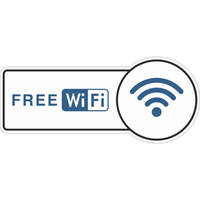 SafetyMarking Hinweisschild FREE WiFi, Folie, selbstklebend, 30,0 x 13,0 cm