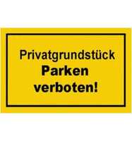 Verbotsschild "Privatgrundstück Parken verboten"