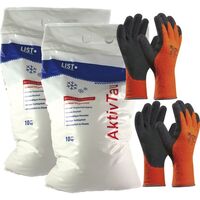 Produktbild zu Winter-Set Streusalz 20 kg + 2 Paar Winter-Handschuhe Gr. 8 (M)