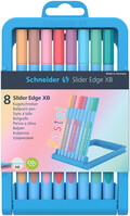 Kugelschreiber Slider Edge Pastell, XB, sortiert, 8er Stiftebox