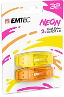 EMTEC CLÉ USB 2.0 C410 , MÉMOIRE FLASH DRIVE DE 32 GO, LECTURE 5MB/S, ÉCRITURE 15MB/S, COMPATIBLE USB 2.0, USB 3.0, TRANSPARENTE