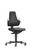 Nexxit mit Rollen, Griff grau, Sitzhöhe 450-600 mm, Kunstlederpolster schwarz