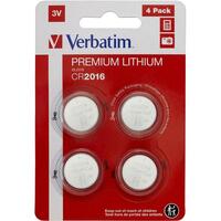 Batterie CR2016 Verbatim Lithiumbatterien 4er Pack. 3V