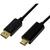 LogiLink DisplayPort-Kabel DP 1.2 zu HDMI 1.4 5m black