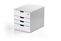 DURABLE Schubladenbox VARICOLOR® MIX 4 SAFE abschließbar, farbiger Verlauf