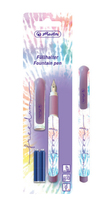 Herlitz New Batik Freedom pluma estilográfica Sistema de carga por cartucho Púrpura, Blanco 1 pieza(s)