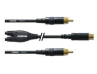 Cordial CFY 0.3 ECC cable de audio 0,3 m RCA 2 x RCA Negro