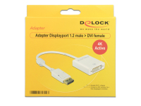 DeLOCK 62600 video kabel adapter 0,2 m DisplayPort DVI-I Wit