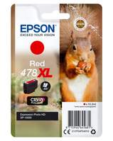 Epson Squirrel Singlepack Red 478XL Claria Photo HD Ink tintapatron 1 dB Eredeti Nagy (XL) kapacitású Vörös