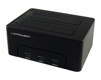 LC-Power LC-DOCK-U3-HUB base de conexión para disco duro USB 3.2 Gen 1 (3.1 Gen 1) Type-B Negro