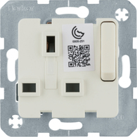 Hager 53420212 veiligheidsplaatje voor stopcontacten Wit
