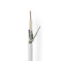 Nedis CSBR4015WT1000 cable coaxial 100 m Blanco