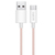 LogiLink USB 2.0 Type-C-Kabel, C/M zu A/M, Nylon-Ummantelung, 60W, rosa, 1 m