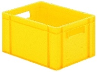 EURO Stapelkasten aus PP, TK400x300x210, Boden und Wände geschlossen, Farbe Gelb
