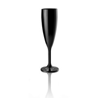 Champagnerglas - Höhe 21,8 cm - Ø 6,7 cm - Inhalt 0,19 l - schwarz - Polycarbonat