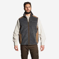 Sleeveless Sherpa Fleece Gilet 500 Grey - S .