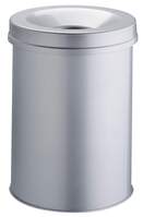 Durable Fire Extinguishing Metal Waste Bin | TUV Certified | 30L | Grey