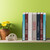 Relaxdays Buchstütze, 2er-Set, Bücher, CDs, DVDs, Winkelbuchstütze HxBxT: ca. 14,5 x 12,5 x 9 cm, silber