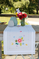 Embroidery Kit: Table Runner: Spring Flowers & Butterflies