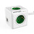 Allocacoc Regleta PowerCube, blanca y verde, de 4 tomas + USB