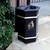 GFC Hexagonal Open Top Litter Bin - 84 Litre - Victoriana Finish painted in Light Grey with Silver Banding